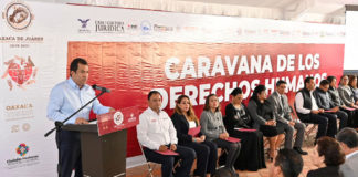 El Presidente Municipal de Oaxaca de Juárez, Oswaldo García Jarquín participó en el arranque de la Tercera Jornada de las Caravanas de los Derechos Humanos.