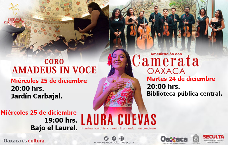 Informa Seculta los eventos culturales del 23 al 27 de diciembre en Oaxaca  - Tikaa