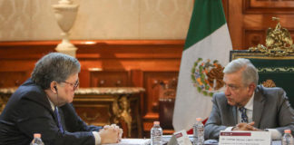 El encuentro entre el presidente Andrés Manuel López Obrador y el fiscal general de Estados Unidos, William Barr.