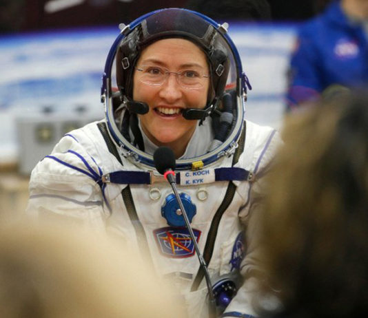 El retorno de la astronauta de la NASA está previsto para el 6 de febrero con dos colegas en una cápsula rusa que aterrizará en Kazajistán. La imagen es del 14 de marzo de 2019. Foto Ap