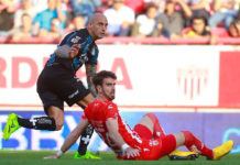 Ariel Nahuelpán, del Querétaro, hizo un doblete ante el conjunto de los Rayos del Necaxa, en el duelo de la fecha 6 del Clausura 2020. Foto Jam Media.