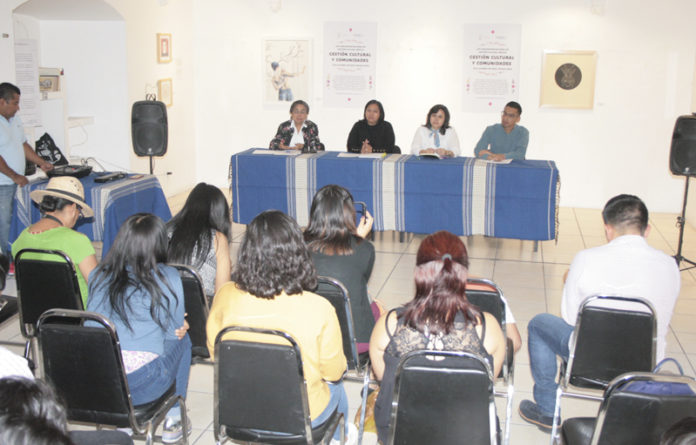 En conferencia de prensa, la presidenta de la red universitaria de gestión cultural, Atziri Molina hizo la invitación al 4º. Encuentro Nacional de Gestión Cultural.