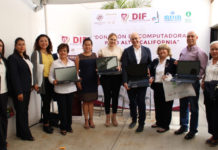 Gracias a la gestión de la Presidenta de DIF Municipal, Patricia Banfield, la ciudad estadounidense donó 60 equipos de cómputo.