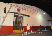 En el marco de su 40 Aniversario, la Coordinación Ejecutiva del Centro Histórico y el artista plástico Bouler, coordinan la realización de un mural alusivo a esta plaza comercial.