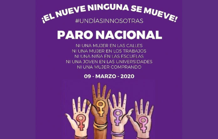 Convocan a paro nacional: El nueve ninguna se mueve #UNDÍASINNOSOTRAS.