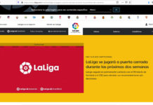 Los partidos de la liga española se jugarán sin aficionados durante al menos las dos próximas jornadas para intentar detener la propagación del coronavirus, informó la competición española. Imagen tomada de www.laliga.com.