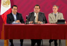 Esta noche en conferencia de prensa, autoridades de Salud junto con el gobernador de BCS, Carlos Mendoza Davis informaron sobre la situación del coronavirus en Palacio Nacional.