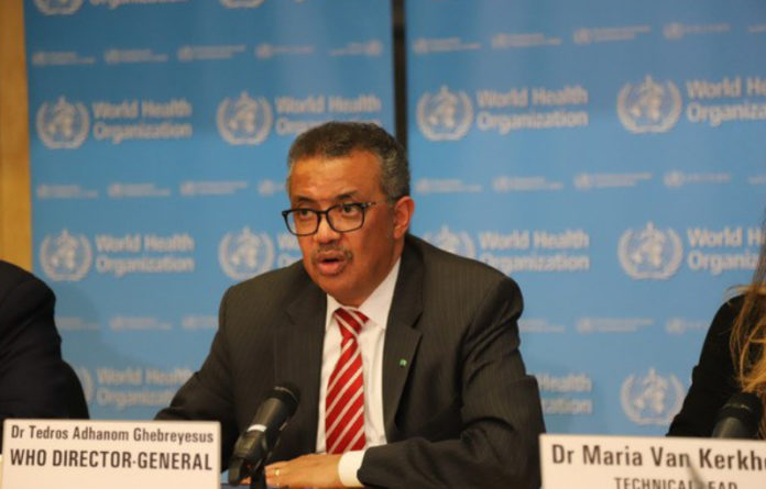 El director general de la OMS, Tedros Adhanom Ghebreyesus, durante una conferencia en Ginebra, Suiza. Foto Xinhua / Archivo.