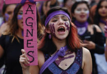 Protesta el pasado 8 de marzo contra la violencia de género. Foto Cristina Rodríguez.