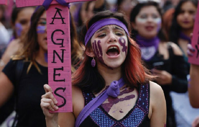 Protesta el pasado 8 de marzo contra la violencia de género. Foto Cristina Rodríguez.