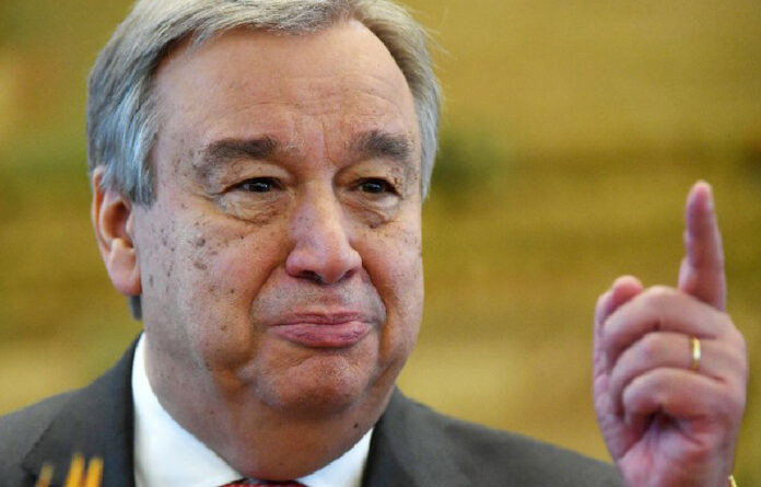 Antonio Guterres, secretario General de la ONU. Foto Afp.