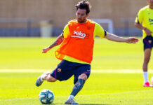 "Será como empezar de nuevo", considera, concluyendo que "técnicamente será la misma temporada, pero creo que todos los equipos y jugadores lo vivirán de forma diferente", dijo: Leo Messi. Foto: @FCBarcelona_es.