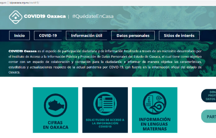 El Comisionado Francisco Javier Álvarez Figueroa comentó que este micrositio contiene la información útil que la ciudadanía demanda para conocer el estado de la pandemia de Covid-19 en Oaxaca.