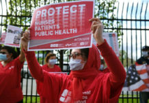 Protesta frente a la Casa Blanca. Foto Afp.