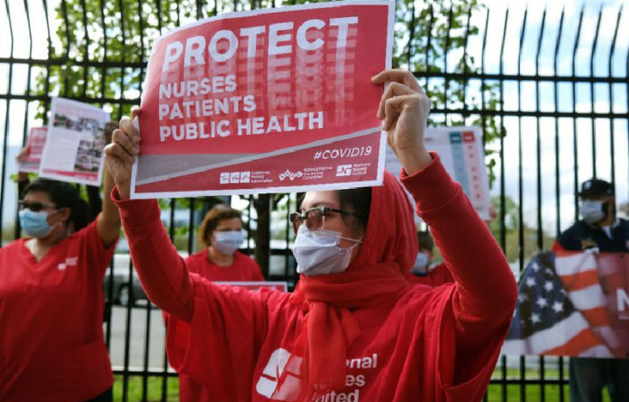 Protesta frente a la Casa Blanca. Foto Afp.