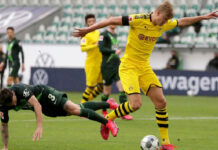 La Bundesliga alemana es la primera liga de fútbol importante del mundo en reanudarse después de una suspensión de dos meses debido a la pandemia de coronavirus. Foto Ap.