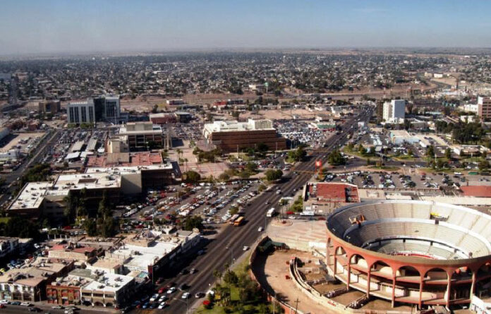 Vista área de Mexicali.