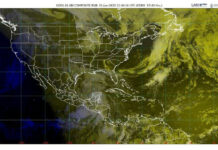 Debido a la ubicación de los remanentes de "Amanda", se prevé el desarrollo de un nuevo sistema tropical sobre el sur del Golfo de México. Imagen tomada del Twitter de @conagua_clima.