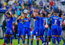 Cruz Azul en partido contra Tigres en el Torneo de Clausura 2020. Foto Jam Media.