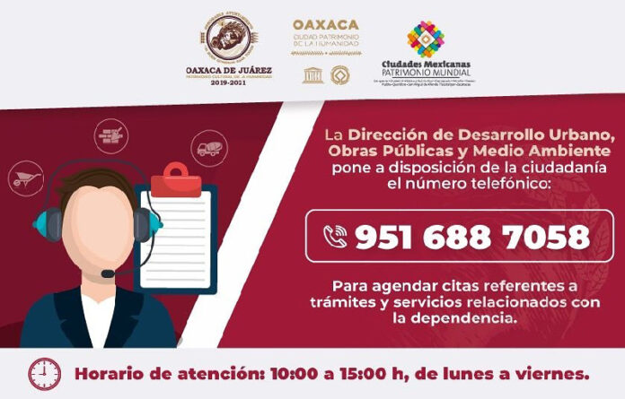 Las y los interesados deberán solicitar una cita previa comunicándose al teléfono 951 688 7058, de lunes a viernes en un horario de 10:00 a 15:00 horas.