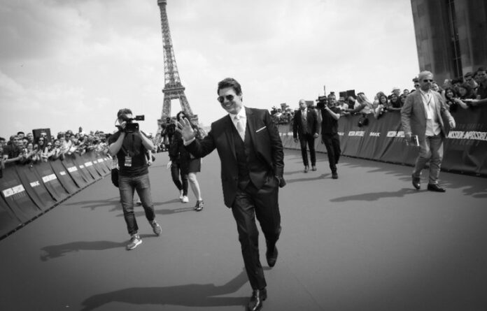 Tom Cruise en la premier de ‘Misión Imposible: Fallout’ en París. Foto tomada de Twitter @TomCruise.