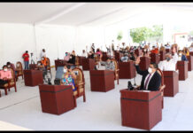Durante la Sesión Ordinaria de la LXIV Legislatura del Estado de Oaxaca.