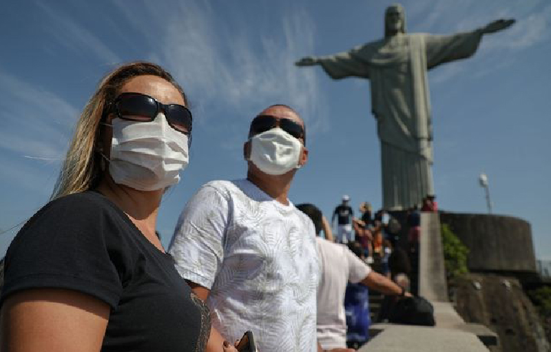 En el cerro del Corcovado, el Cristo Redentor en Río de Janeiro, Brasil. Foto Afp.