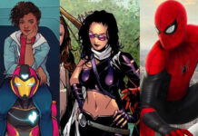 Spider-Man, Kate Bishop e Ironheart, personajes de Marvel. Foto Cortesía Marvel.