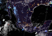 El SMN prevé fuertes lluvias en Yucatán, Guerrero, Chiapas y Oaxaca. Foto Twitter @conagua_clima.
