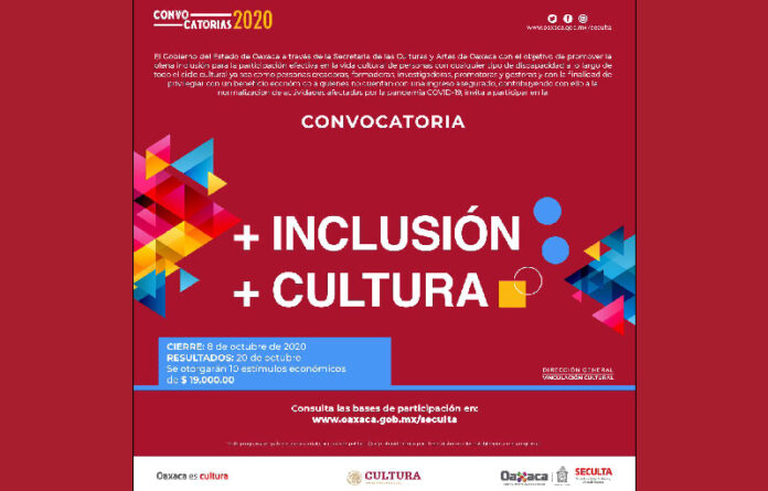 Convocatoria “+Inclusión + Cultura”, que garantiza la inclusión para la participación efectiva en la vida cultural de personas con cualquier tipo de discapacidad.