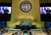 Sesión de la ONU en Nueva York este viernes. Foto Ap.