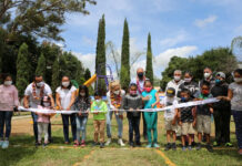 La presidenta del DIF Oaxaca, Ivette Morán de Murat, inauguró el parque infantil número 110, ubicado en La Ciénega de Zimatlán.