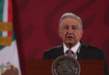 El presidente Andrés Manuel López Obrador durante conferencia de prensa. Foto Cuartoscuro.