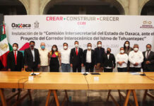 La Comisión está integrada por 19 dependencias y 107 entidades del Gobierno de Oaxaca para analizar, aprobar e implementar las políticas gubernamentales para el cumplimiento del objetivo del Proyecto Interoceánico.