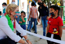 La presidenta del DIF Oaxaca, Ivette Morán de Murat, inauguró este espacio recreativo, el cual se suma a los 110 instalados en todo el estado.